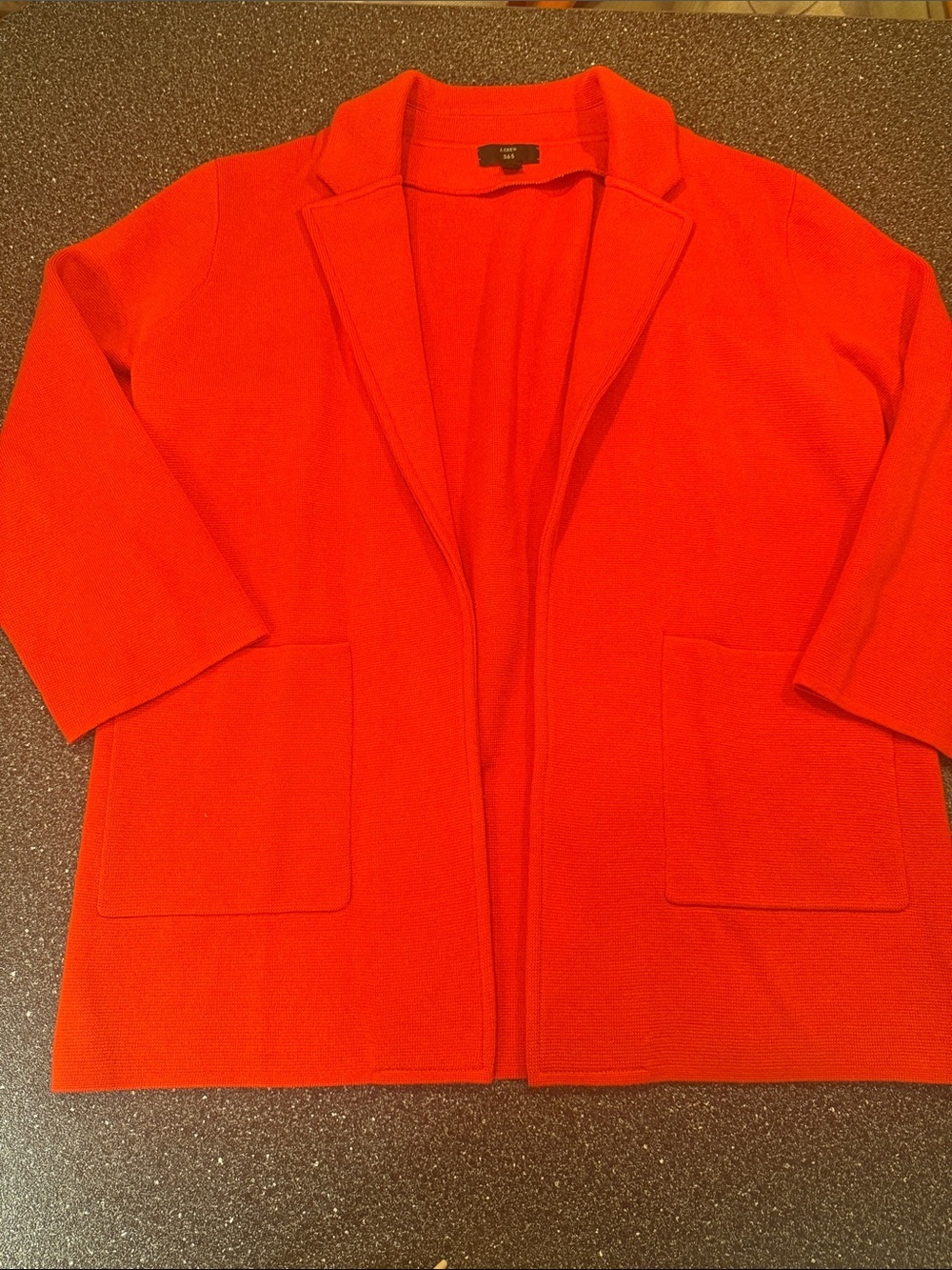 J. Crew Open-Front Orange Cardigan Blazer Jacket - wool blend size Medium